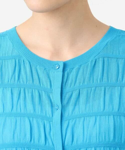 MK MICHEL KLEIN / エムケーミッシェルクラン カーディガン・ボレロ | シャーリングボーダーニットカーディガン/洗える | 詳細21