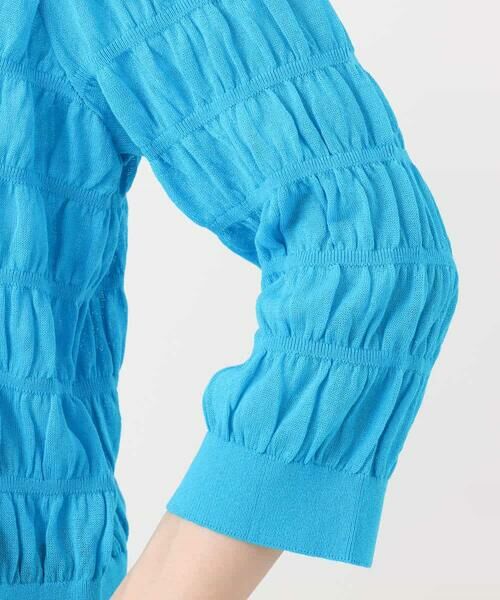 MK MICHEL KLEIN / エムケーミッシェルクラン カーディガン・ボレロ | シャーリングボーダーニットカーディガン/洗える | 詳細22