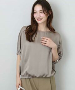 MK MICHEL KLEIN / エムケーミッシェルクラン シャツ・ブラウス | ドルマンスリーブサテン地ブラウス/洗える