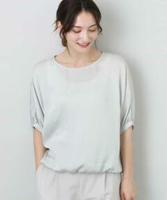 MK MICHEL KLEIN / エムケーミッシェルクラン シャツ・ブラウス | ドルマンスリーブサテン地ブラウス/洗える