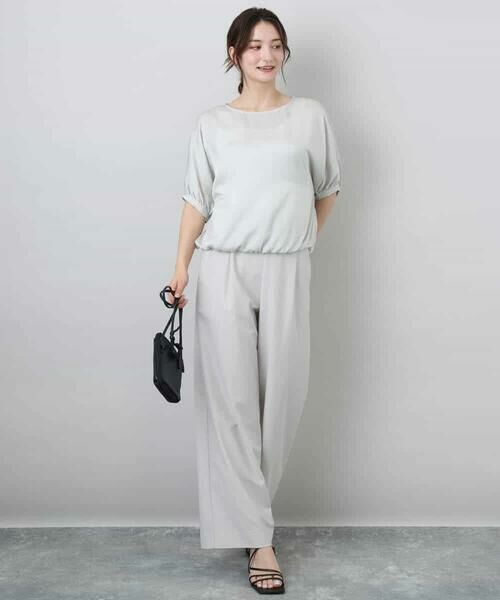 MK MICHEL KLEIN / エムケーミッシェルクラン シャツ・ブラウス | ドルマンスリーブサテン地ブラウス/洗える | 詳細12