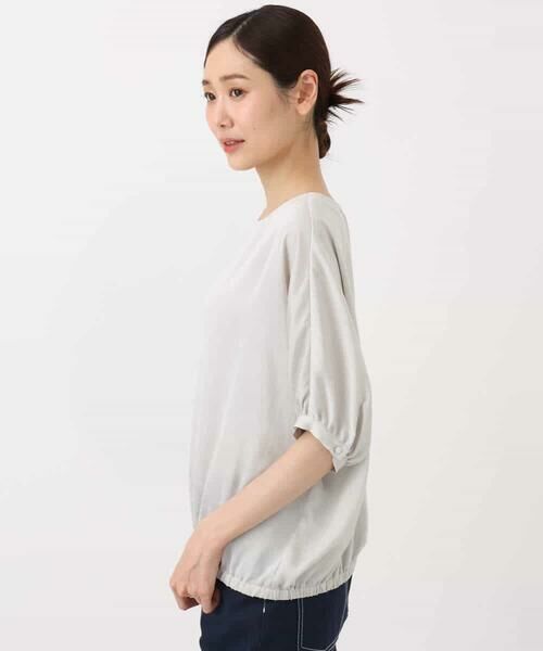 MK MICHEL KLEIN / エムケーミッシェルクラン シャツ・ブラウス | ドルマンスリーブサテン地ブラウス/洗える | 詳細15