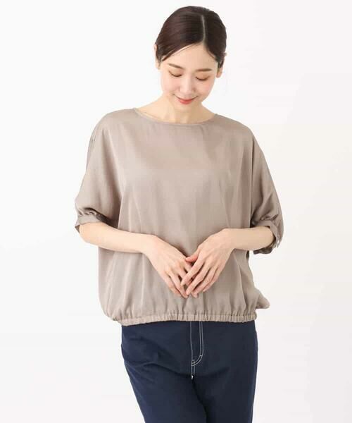 MK MICHEL KLEIN / エムケーミッシェルクラン シャツ・ブラウス | ドルマンスリーブサテン地ブラウス/洗える | 詳細22