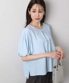 MK MICHEL KLEIN / エムケーミッシェルクラン シャツ・ブラウス | シアーストライプ柄ブラウス/接触冷感/洗える