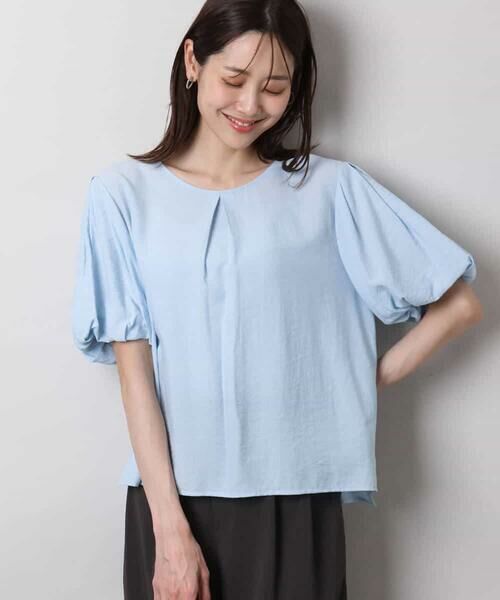 MK MICHEL KLEIN / エムケーミッシェルクラン シャツ・ブラウス | シアーストライプ柄ブラウス/接触冷感/洗える | 詳細11