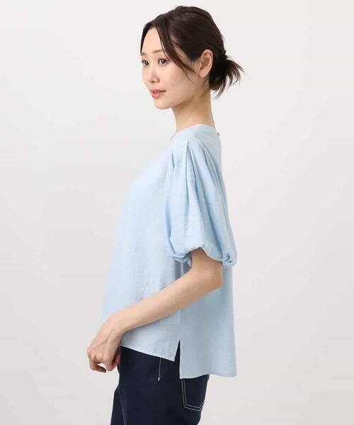 MK MICHEL KLEIN / エムケーミッシェルクラン シャツ・ブラウス | シアーストライプ柄ブラウス/接触冷感/洗える | 詳細16