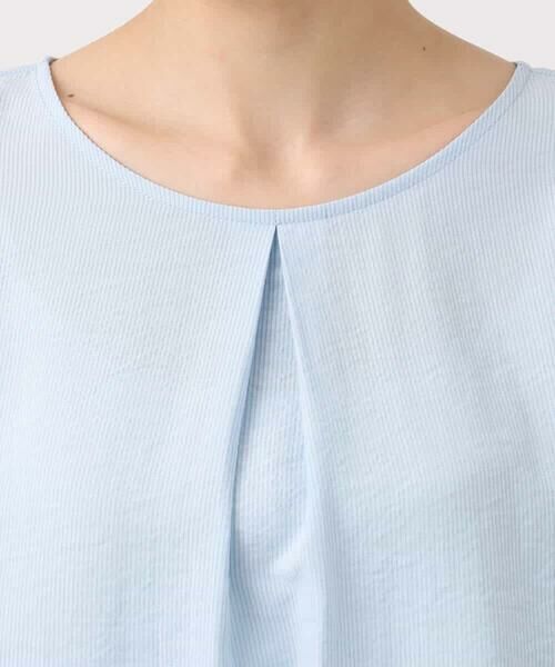 MK MICHEL KLEIN / エムケーミッシェルクラン シャツ・ブラウス | シアーストライプ柄ブラウス/接触冷感/洗える | 詳細18