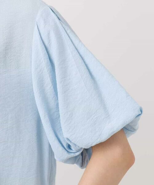 MK MICHEL KLEIN / エムケーミッシェルクラン シャツ・ブラウス | シアーストライプ柄ブラウス/接触冷感/洗える | 詳細20