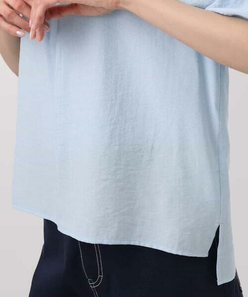 MK MICHEL KLEIN / エムケーミッシェルクラン シャツ・ブラウス | シアーストライプ柄ブラウス/接触冷感/洗える | 詳細21