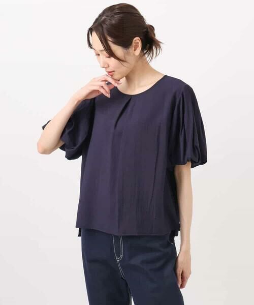 MK MICHEL KLEIN / エムケーミッシェルクラン シャツ・ブラウス | シアーストライプ柄ブラウス/接触冷感/洗える | 詳細23