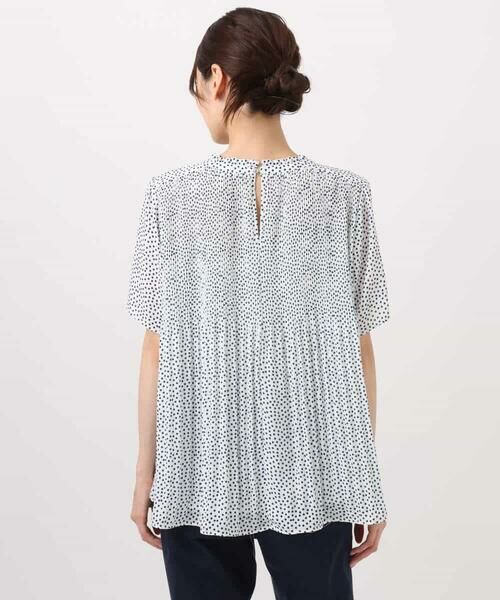 MK MICHEL KLEIN / エムケーミッシェルクラン シャツ・ブラウス | ランダムドット柄プリーツブラウス/洗える | 詳細11