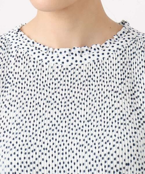 MK MICHEL KLEIN / エムケーミッシェルクラン シャツ・ブラウス | ランダムドット柄プリーツブラウス/洗える | 詳細12