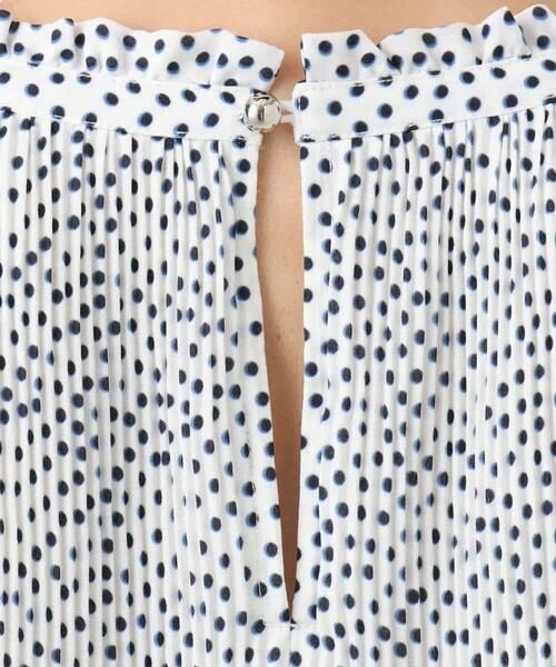 MK MICHEL KLEIN / エムケーミッシェルクラン シャツ・ブラウス | ランダムドット柄プリーツブラウス/洗える | 詳細13