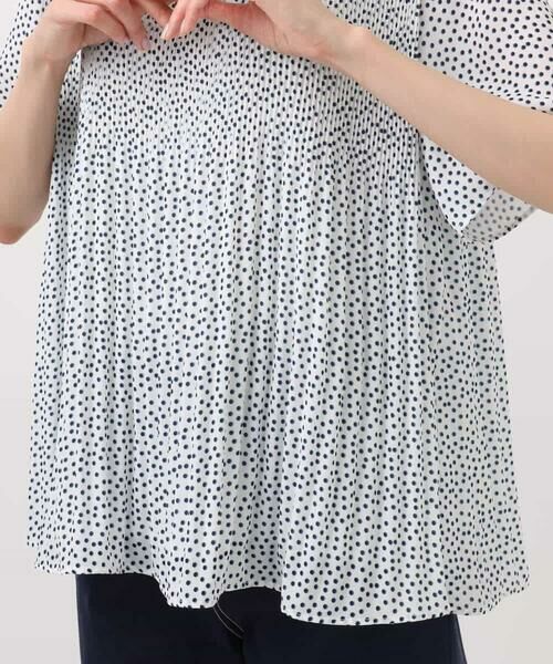 MK MICHEL KLEIN / エムケーミッシェルクラン シャツ・ブラウス | ランダムドット柄プリーツブラウス/洗える | 詳細15