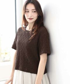 MK MICHEL KLEIN / エムケーミッシェルクラン カットソー | フクレシャーリングカットソー/UVカット/洗える