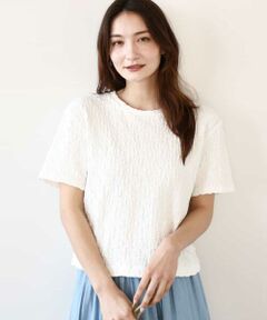 MK MICHEL KLEIN / エムケーミッシェルクラン カットソー | フクレシャーリングカットソー/UVカット/洗える