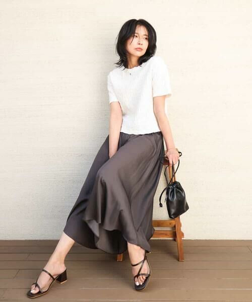 MK MICHEL KLEIN / エムケーミッシェルクラン カットソー | フクレシャーリングカットソー/UVカット/洗える | 詳細14