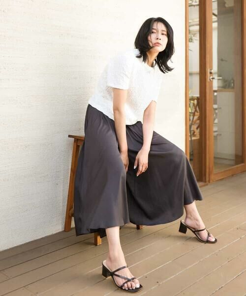 MK MICHEL KLEIN / エムケーミッシェルクラン カットソー | フクレシャーリングカットソー/UVカット/洗える | 詳細16