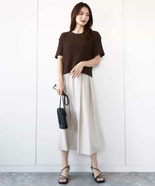 MK MICHEL KLEIN / エムケーミッシェルクラン カットソー | フクレシャーリングカットソー/UVカット/洗える | 詳細3