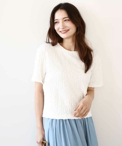 MK MICHEL KLEIN / エムケーミッシェルクラン カットソー | フクレシャーリングカットソー/UVカット/洗える | 詳細5