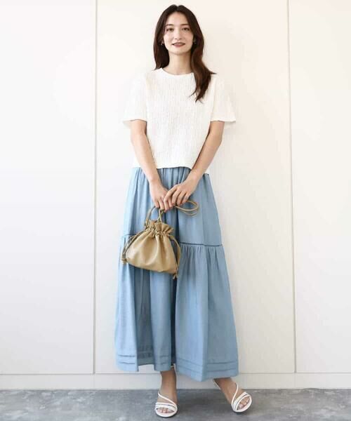 MK MICHEL KLEIN / エムケーミッシェルクラン カットソー | フクレシャーリングカットソー/UVカット/洗える | 詳細6