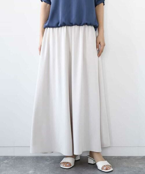 MK MICHEL KLEIN / エムケーミッシェルクラン その他パンツ | リラクシーワイドシルエットパンツ/洗える | 詳細1