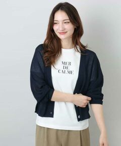 MK MICHEL KLEIN / エムケーミッシェルクラン カーディガン・ボレロ | ドルマンスリーブシアーカーディガン/洗える