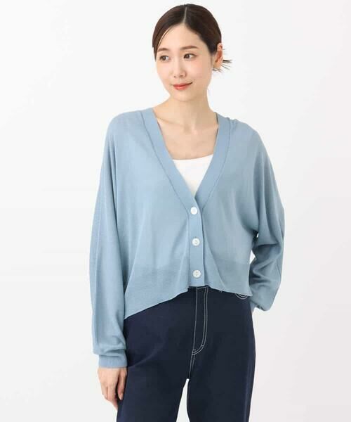 MK MICHEL KLEIN / エムケーミッシェルクラン カーディガン・ボレロ | ドルマンスリーブシアーカーディガン/洗える | 詳細17