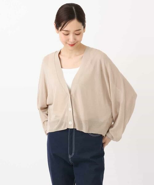 MK MICHEL KLEIN / エムケーミッシェルクラン カーディガン・ボレロ | ドルマンスリーブシアーカーディガン/洗える | 詳細24