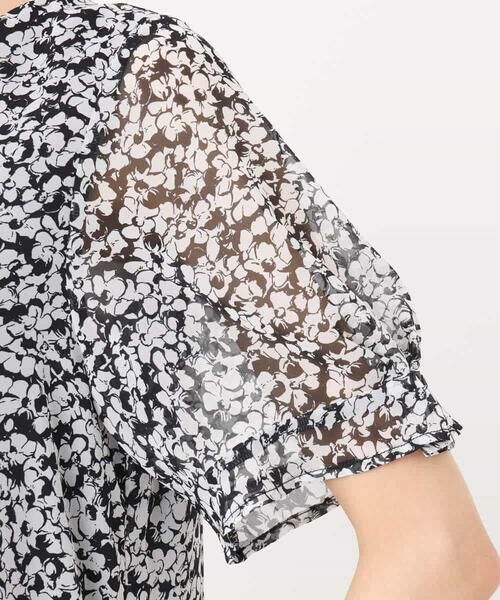 MK MICHEL KLEIN / エムケーミッシェルクラン シャツ・ブラウス | 小花柄タックスリーブシフォンブラウス/洗える | 詳細16