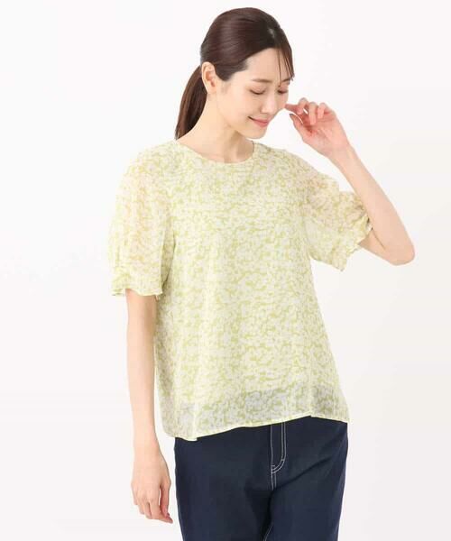 MK MICHEL KLEIN / エムケーミッシェルクラン シャツ・ブラウス | 小花柄タックスリーブシフォンブラウス/洗える | 詳細19