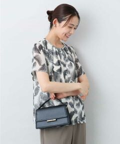 MK MICHEL KLEIN / エムケーミッシェルクラン シャツ・ブラウス | リーフ柄シフォンブラウス/洗える