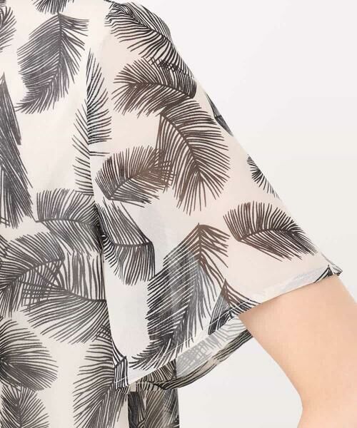 MK MICHEL KLEIN / エムケーミッシェルクラン シャツ・ブラウス | リーフ柄シフォンブラウス/洗える | 詳細22