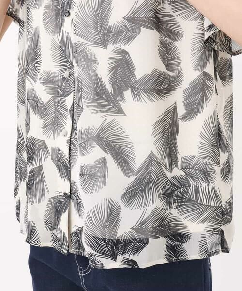 MK MICHEL KLEIN / エムケーミッシェルクラン シャツ・ブラウス | リーフ柄シフォンブラウス/洗える | 詳細23