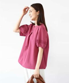 MK MICHEL KLEIN / エムケーミッシェルクラン シャツ・ブラウス | キーネックブラウス/UVカット/接触冷感/洗える