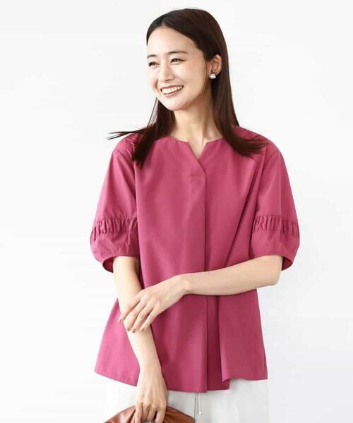 MK MICHEL KLEIN / エムケーミッシェルクラン シャツ・ブラウス | キーネックブラウス/UVカット/接触冷感/洗える | 詳細10