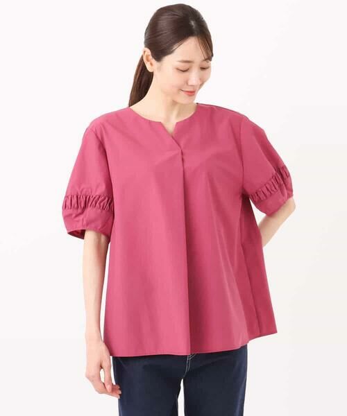 MK MICHEL KLEIN / エムケーミッシェルクラン シャツ・ブラウス | キーネックブラウス/UVカット/接触冷感/洗える | 詳細15