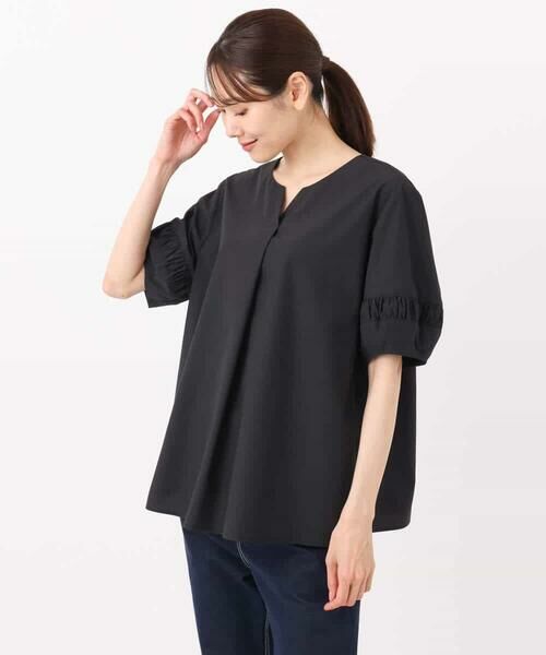 MK MICHEL KLEIN / エムケーミッシェルクラン シャツ・ブラウス | キーネックブラウス/UVカット/接触冷感/洗える | 詳細25