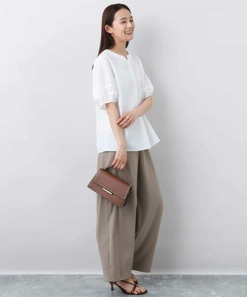 MK MICHEL KLEIN / エムケーミッシェルクラン シャツ・ブラウス | キーネックブラウス/UVカット/接触冷感/洗える | 詳細7