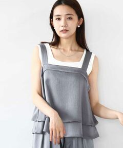 MK MICHEL KLEIN / エムケーミッシェルクラン シャツ・ブラウス | ティアードキャミビスチェ/洗える