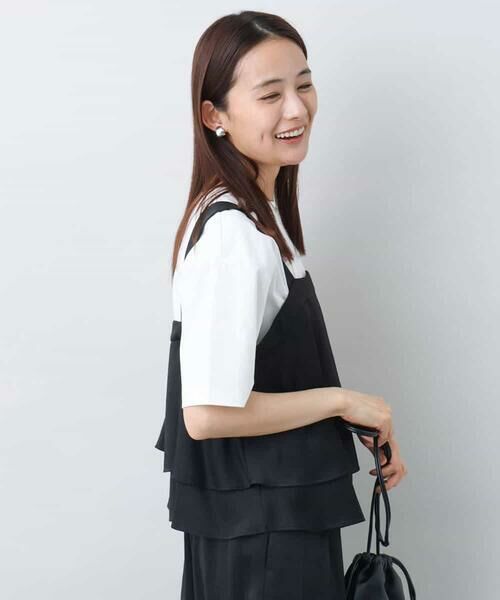 MK MICHEL KLEIN / エムケーミッシェルクラン シャツ・ブラウス | ティアードキャミビスチェ/洗える | 詳細1