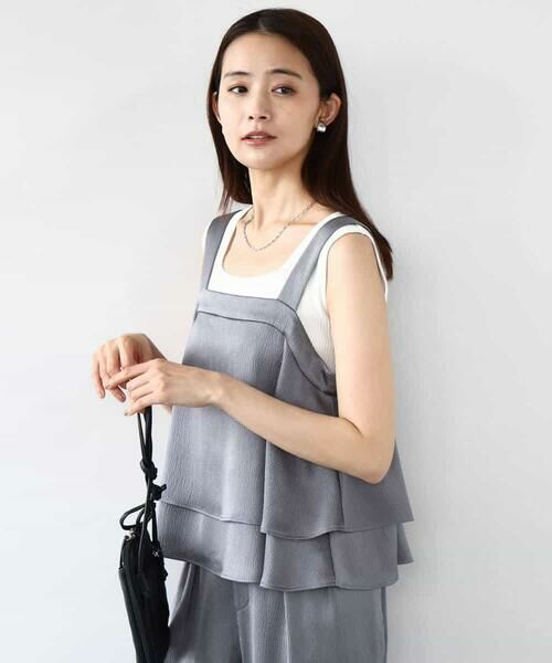 MK MICHEL KLEIN / エムケーミッシェルクラン シャツ・ブラウス | ティアードキャミビスチェ/洗える | 詳細10