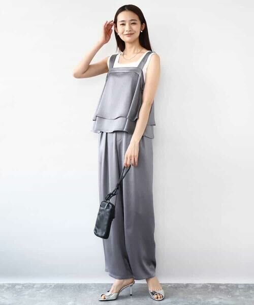 MK MICHEL KLEIN / エムケーミッシェルクラン シャツ・ブラウス | ティアードキャミビスチェ/洗える | 詳細14