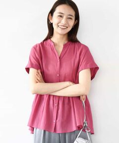 MK MICHEL KLEIN / エムケーミッシェルクラン シャツ・ブラウス | コットンシフォンブラウス/接触冷感/洗える