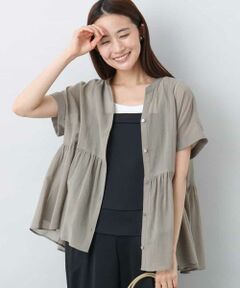 MK MICHEL KLEIN / エムケーミッシェルクラン シャツ・ブラウス | コットンシフォンブラウス/接触冷感/洗える