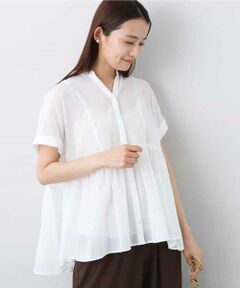 MK MICHEL KLEIN / エムケーミッシェルクラン シャツ・ブラウス | コットンシフォンブラウス/接触冷感/洗える