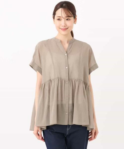 MK MICHEL KLEIN / エムケーミッシェルクラン シャツ・ブラウス | コットンシフォンブラウス/接触冷感/洗える | 詳細25