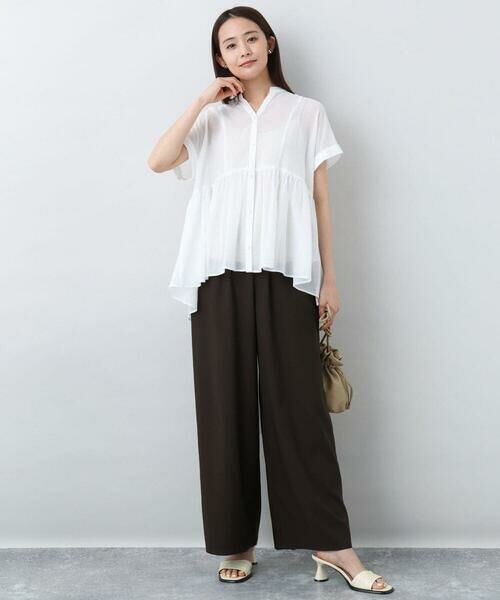 MK MICHEL KLEIN / エムケーミッシェルクラン シャツ・ブラウス | コットンシフォンブラウス/接触冷感/洗える | 詳細4