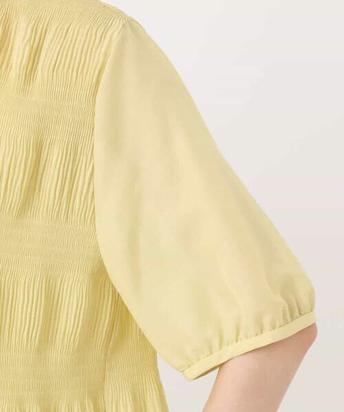 MK MICHEL KLEIN / エムケーミッシェルクラン シャツ・ブラウス | マジョリカプリーツ五分袖シアーブラウス/洗える | 詳細20