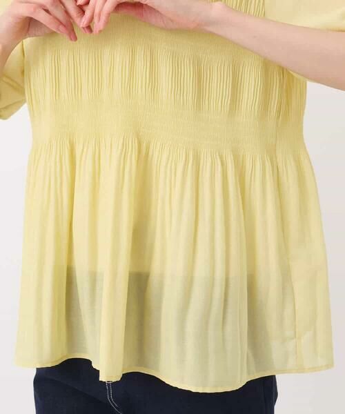 MK MICHEL KLEIN / エムケーミッシェルクラン シャツ・ブラウス | マジョリカプリーツ五分袖シアーブラウス/洗える | 詳細21